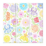 Stylized Lacy Floral Pattern canvas prints