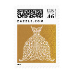 Stylized Lacy Wedding Dress Stamp