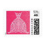 Stylized Lacy Wedding Dress Stamp