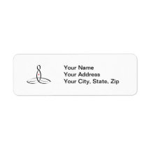Stylized  meditation return address label