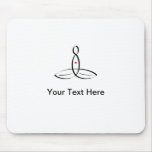 Stylized  meditator  with customizable text mousepad
