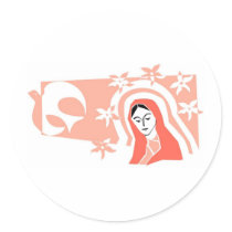 Stylized Mother Mary with Dove stickers by White_Wedding Stylized Mother Mary with Dove stickers