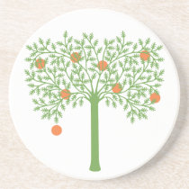 Stylized Orange Tree coasters