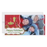 Stylized Ornaments Holiday Photo Card