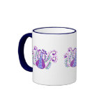 Stylized Peacock by Wendy C. Allen mugs