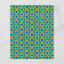 Stylized Peacock Feather Pattern. Flyers