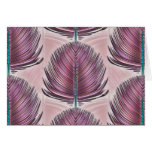 Stylized Peacock Feather - pink Greeting Cards