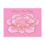 Stylized Pink Peony Post Card