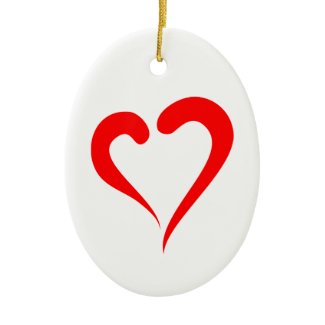 Stylized Red Heart zazzle_ornament