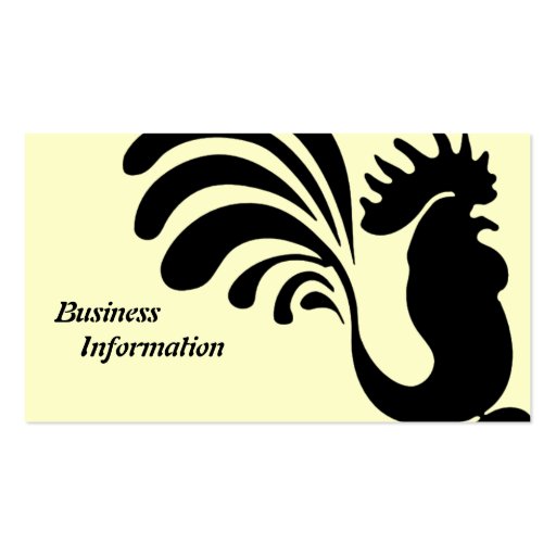 Stylized Rooster Business Cards