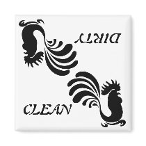 Stylized Rooster "Clean/Dirty" Dish Washer Magnet