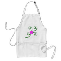 Stylized Rose and Swirls Apron aprons