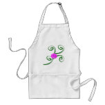 Stylized Rose and Swirls Apron