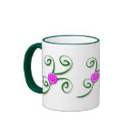 Stylized Rose and Swirls Mug