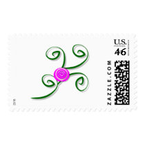 Stylized Rose and Swirls stamps