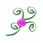 Stylized Rose and Swirls T-shirt Stylized Rose and Swirls T-shirt