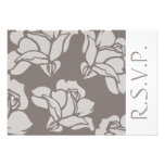 Stylized Rose Pattern  RSVP Card Invitations