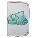 Stylized seashells 4 blue organizers
