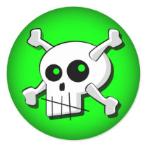 Stylized Skull Stickers (Green) by phantazm11 Stylized Skull Stickers (Green)