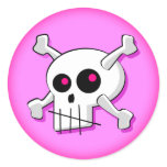 Stylized Skull Stickers (Pink)