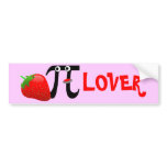 Stylized Strawberry PI-LOVER Bumper Sticker