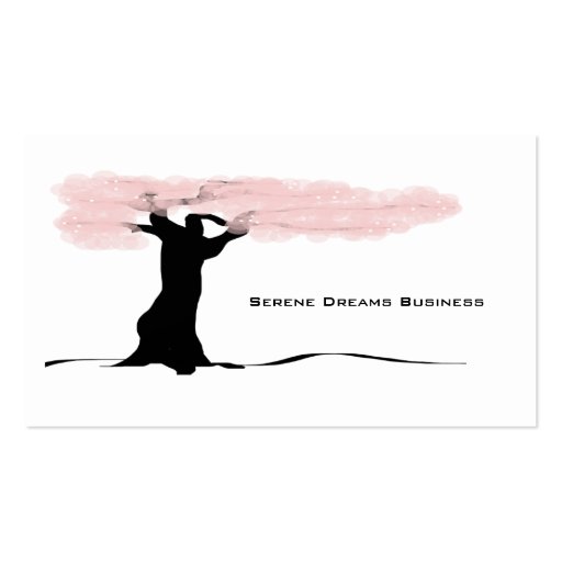 Stylized Tree Blossoms Business Card (front side)