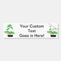 Stylized Upright Bonsai 2 Bumper Sticker