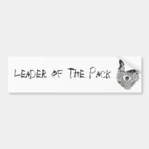 Stylized Wolf Head Bumper Stickers