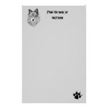 Stylized Wolf Head Stationary Stationery Design