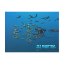 Styxosaurus and Caproberyx postcards by seamonsters Styxosaurus and Caproberyx postcards