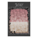 suavemente rosa y frontera de la hiedra papeleria de diseño