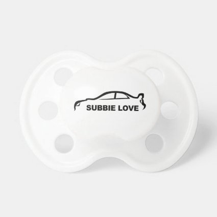 Subbie Love - STI black sihouette logo Baby Pacifier