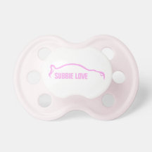 Subbie Love - STI Pink sihouette logo Pacifier