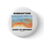 Subduction Leads To Orogeny (Geology Humor) Pinback Button