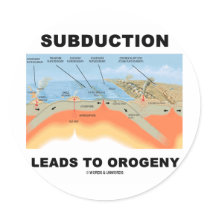 Subduction Leads To Orogeny (Geology Humor) stickers by wordsunwords Subduction Leads To Orogeny (Geology Humor) stickers