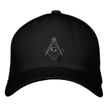 Subdued Embroidered Square and Compass Ballcap Baseball Cap
