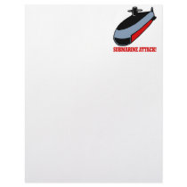 Submarine Attack Customized Letterhead