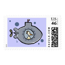 submarine bird postage stamps