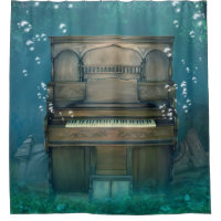 Submerged Piano Shower Curtain