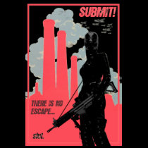 SUBMIT! poster art T t-shirts by FetSyn SUBMIT! poster art T t-shirts