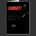 SUBMIT! slut. - greeting card by FetSyn SUBMIT! slut. - greeting card
