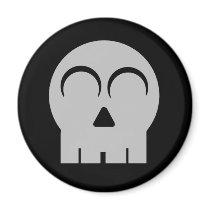 SubPar Happy Skull Magnet magnets