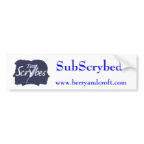 SubScrybed with Blue Two Scrybes Logo Bumper Sticker