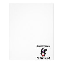Substance Abuse Stinks Skunk Awareness Design Letterhead Template
