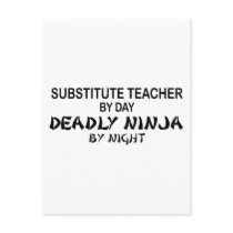 Substitute Teacher Deadly Ninja postcards by poorrichards Substitute Teacher Deadly Ninja postcards