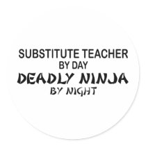 Substitute Teacher Deadly Ninja stickers
