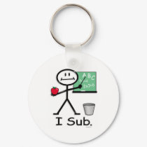 Substitute Teacher keychains by BusyBodies Substitute Teacher keychains