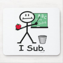 Substitute Teacher mousepads by BusyBodies Substitute Teacher mousepads