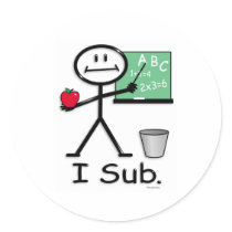 Substitute Teacher stickers