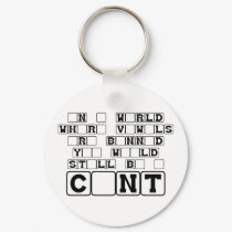 Subtle and offensive slogan keychains